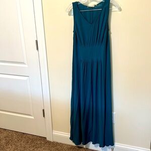 Soft Surroundings Women’s Sleeveless Maxi Dress / Size M / Teal / 100% Viscose